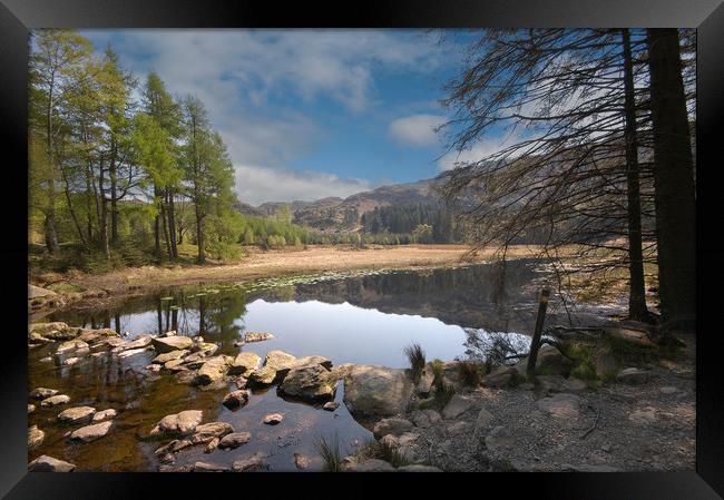 Harrop tarn lake district Framed Print by Eddie John