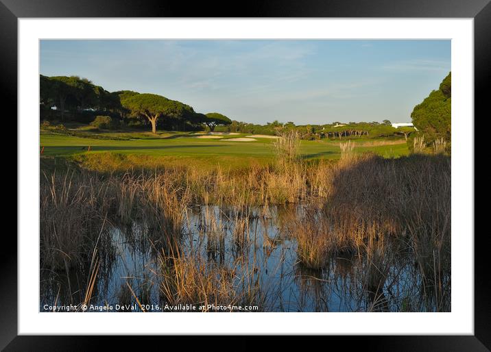 Sunset time in Quinta do Lago Framed Mounted Print by Angelo DeVal