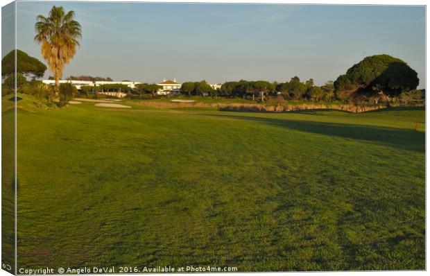 Golf course Scenics in Quinta do Lago Canvas Print by Angelo DeVal