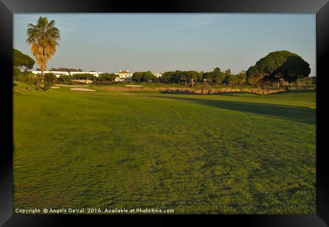 Golf course Scenics in Quinta do Lago Framed Print by Angelo DeVal