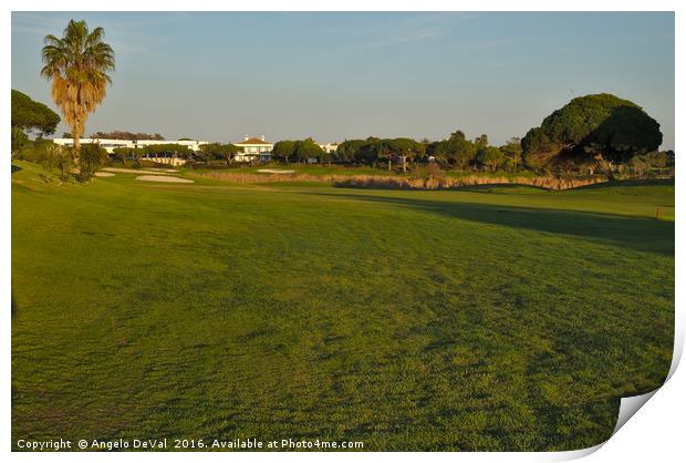 Golf course Scenics in Quinta do Lago Print by Angelo DeVal