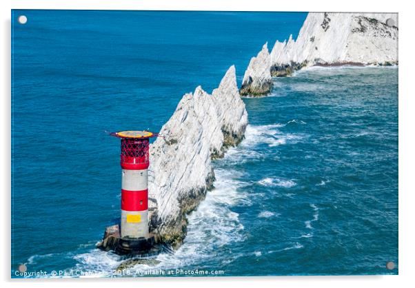 The Needles Lighthouse Acrylic by Paul Chambers