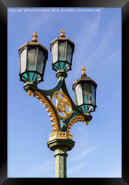 London Street Lamp Framed Print by Paul Chambers
