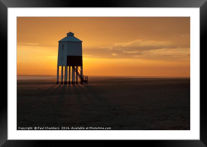 Burnham on Sea lighthouse Framed Mounted Print by Paul Chambers