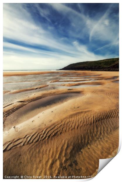 Welsh Sands Print by Chris Sweet