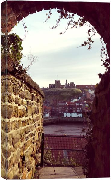 Keyhole View Whitby Canvas Print by Dave Leason