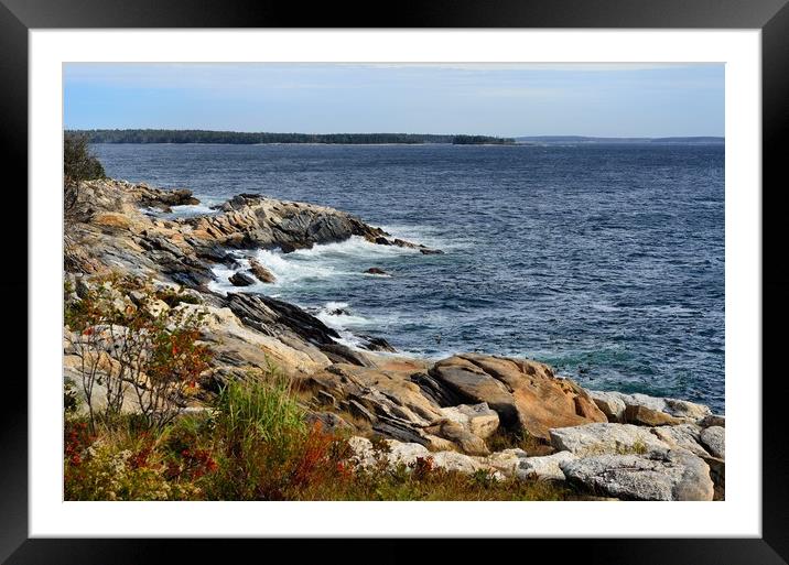 "Rocky Maine Coast" Framed Mounted Print by Jerome Cosyn