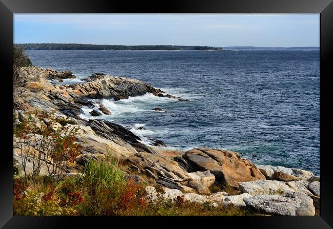 "Rocky Maine Coast" Framed Print by Jerome Cosyn