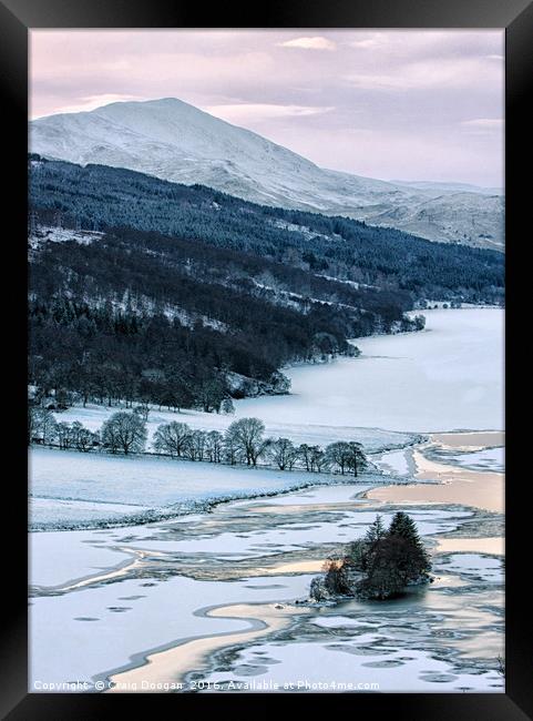 Frozen Loch Tummel - Scotland Framed Print by Craig Doogan