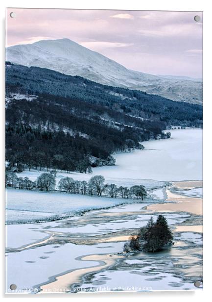 Frozen Loch Tummel - Scotland Acrylic by Craig Doogan