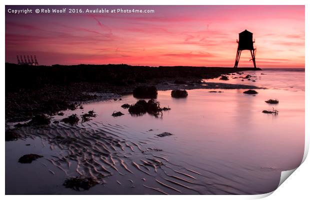 Dovercourt Red Rise Print by Rob Woolf
