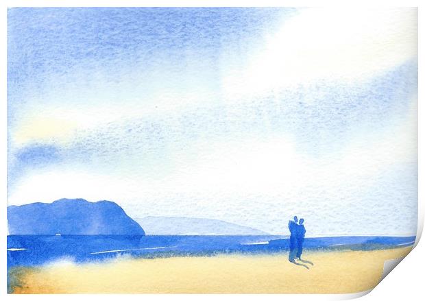 On The Beach Print by Malcolm Snook