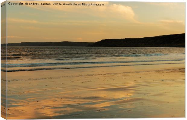 SCARBOROUGH SUNSET Canvas Print by andrew saxton