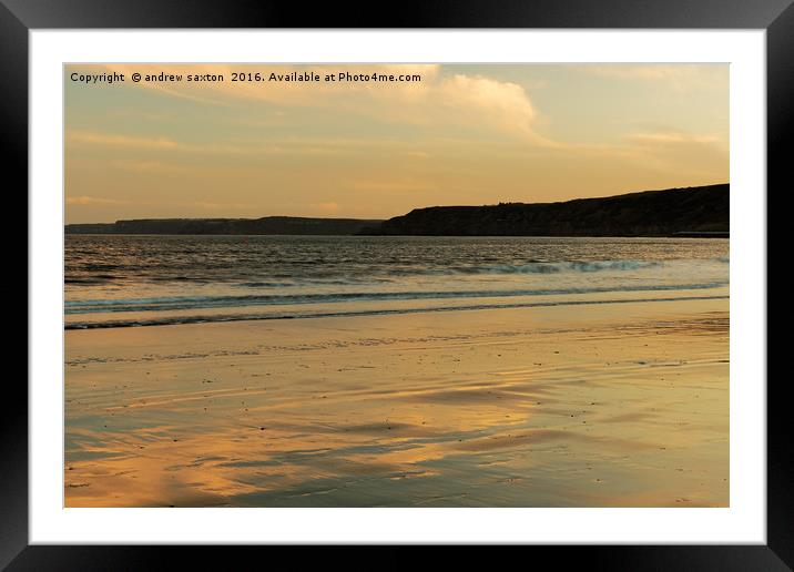 SCARBOROUGH SUNSET Framed Mounted Print by andrew saxton