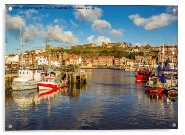 Whitby Harbour Acrylic by keith sayer