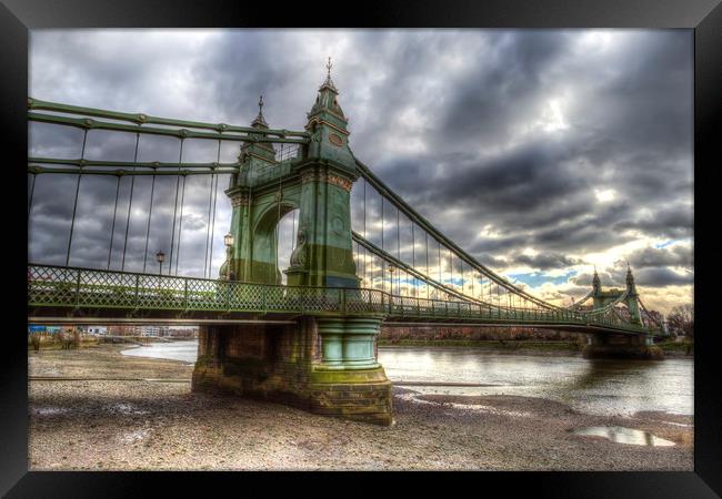 Hammersmith Bridge London Framed Print by David Pyatt