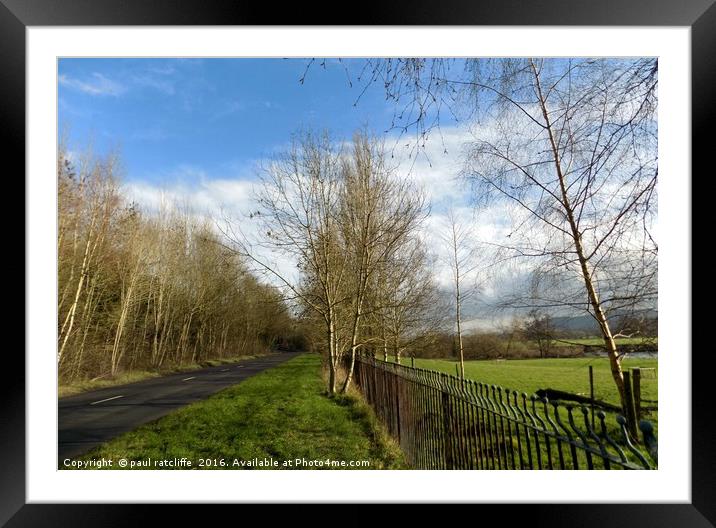 welsh border road Framed Mounted Print by paul ratcliffe