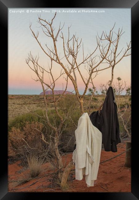 Desert Cloakroom Framed Print by Pauline Tims