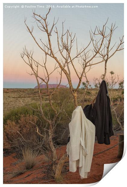 Desert Cloakroom Print by Pauline Tims