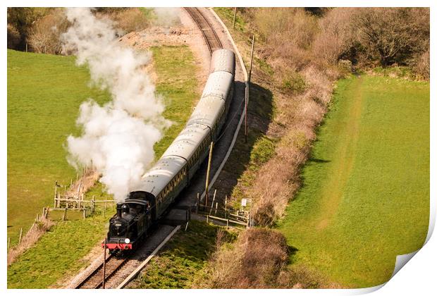 Swanage steam train  Print by Shaun Jacobs