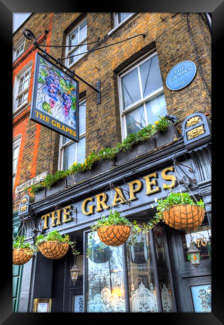 The Grapes Pub London Framed Print by David Pyatt