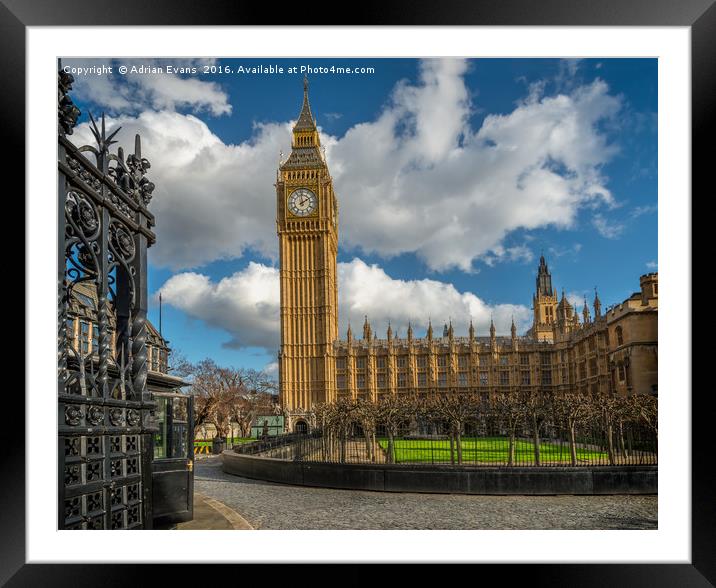 Big Ben London Framed Mounted Print by Adrian Evans