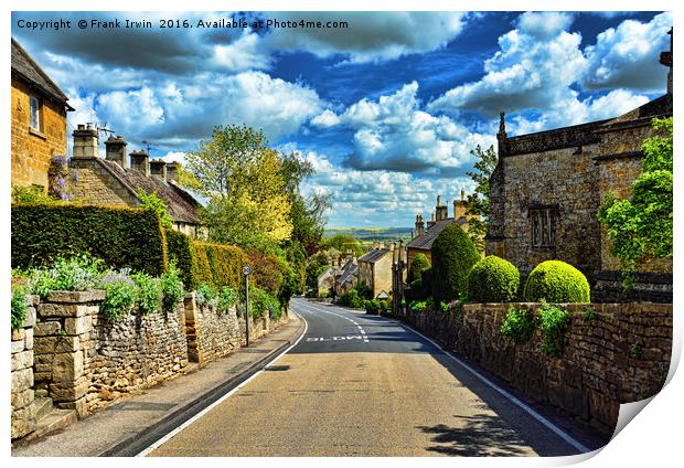 Bourton-on-the-hill, Cotswolds Print by Frank Irwin
