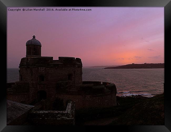 St  Mawes Castle.  Framed Print by Lilian Marshall