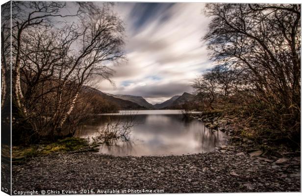 View from Llyn Padarn  Canvas Print by Chris Evans