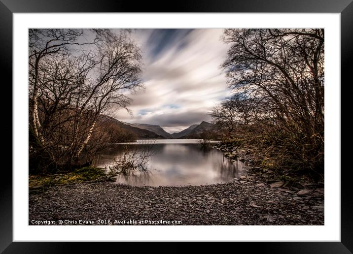 View from Llyn Padarn  Framed Mounted Print by Chris Evans
