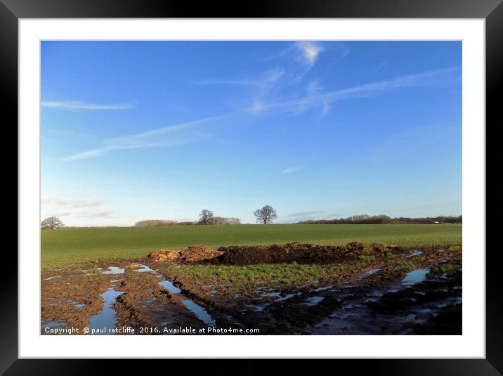 field landscape Framed Mounted Print by paul ratcliffe