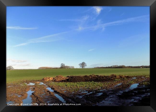 field landscape Framed Print by paul ratcliffe