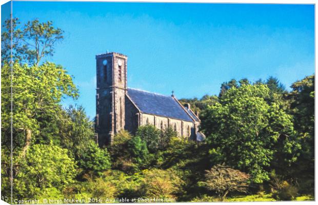 St. Marys Church, Arisaig, Scotland Canvas Print by Hugh McKean