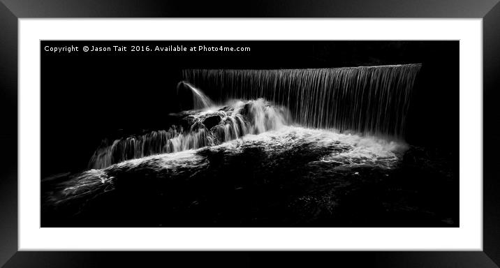 Lochwinnoch, River Calder Waterfall Framed Mounted Print by Jason Tait