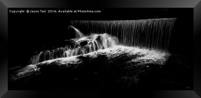 Lochwinnoch, River Calder Waterfall Framed Print by Jason Tait