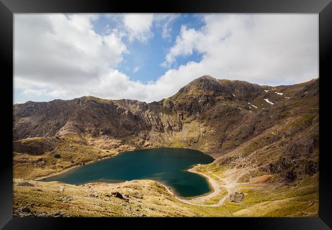 The Heart of Wales  Framed Print by Lesley Newcombe