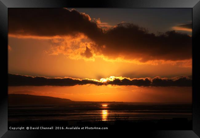 River Dee Sunset  Framed Print by David Chennell
