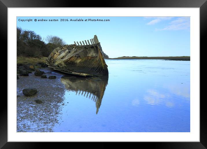 SHALLOW WATER Framed Mounted Print by andrew saxton