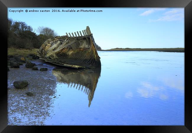 SHALLOW WATER Framed Print by andrew saxton