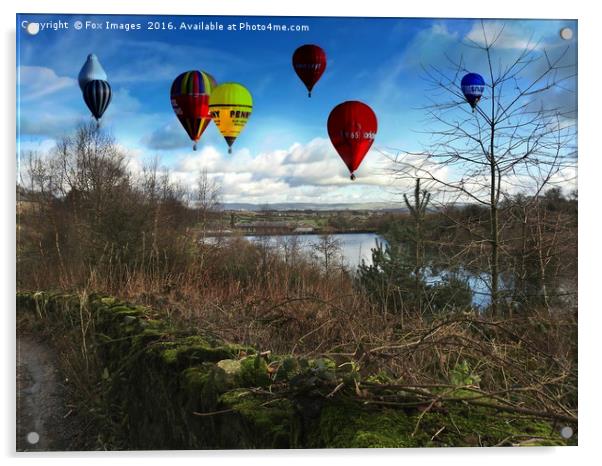 countryside balloons Acrylic by Derrick Fox Lomax