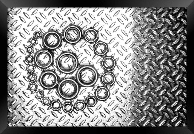 Nylon lock nuts Framed Print by Paul Cullen