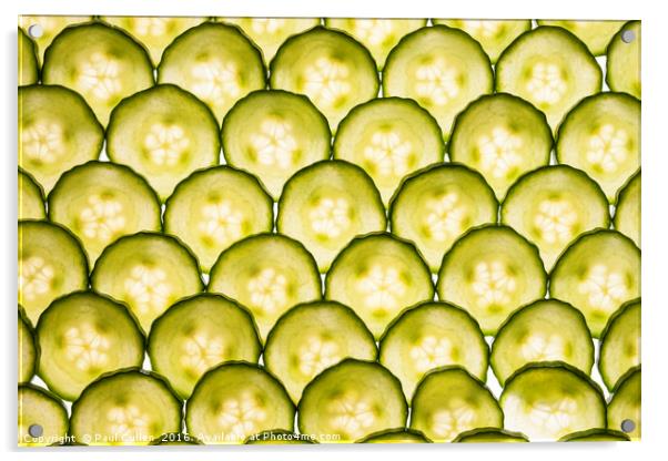 Sliced Cucumber Acrylic by Paul Cullen