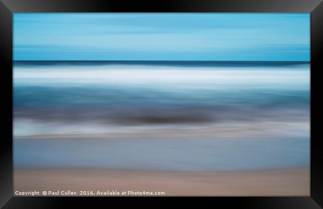 Abstract seashore Framed Print by Paul Cullen