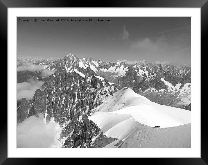 Graian Alps. Chamonix. Framed Mounted Print by Lilian Marshall