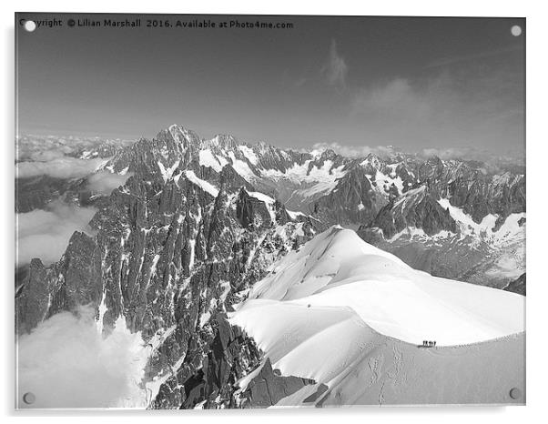 Graian Alps. Chamonix. Acrylic by Lilian Marshall