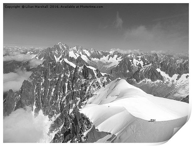 Graian Alps. Chamonix. Print by Lilian Marshall