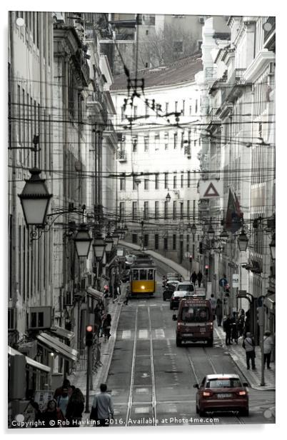 Lisbon Central  Acrylic by Rob Hawkins