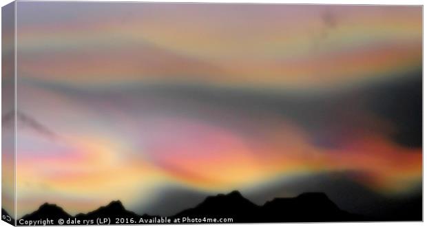 northern lights clouds - higlands Canvas Print by dale rys (LP)