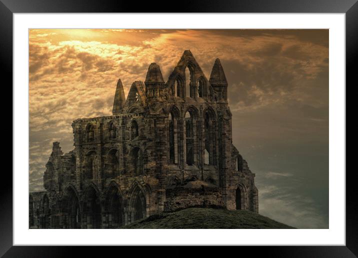 Whitby Abbey Ruins Framed Mounted Print by Irene Burdell
