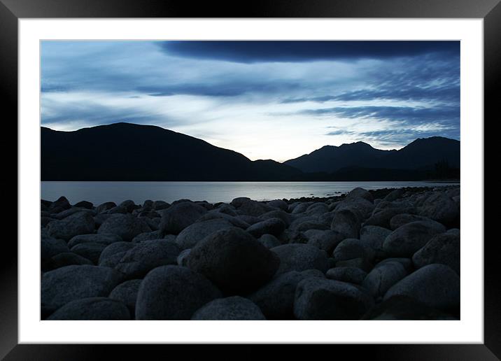 Lake Sunset Framed Mounted Print by Phil Swindin